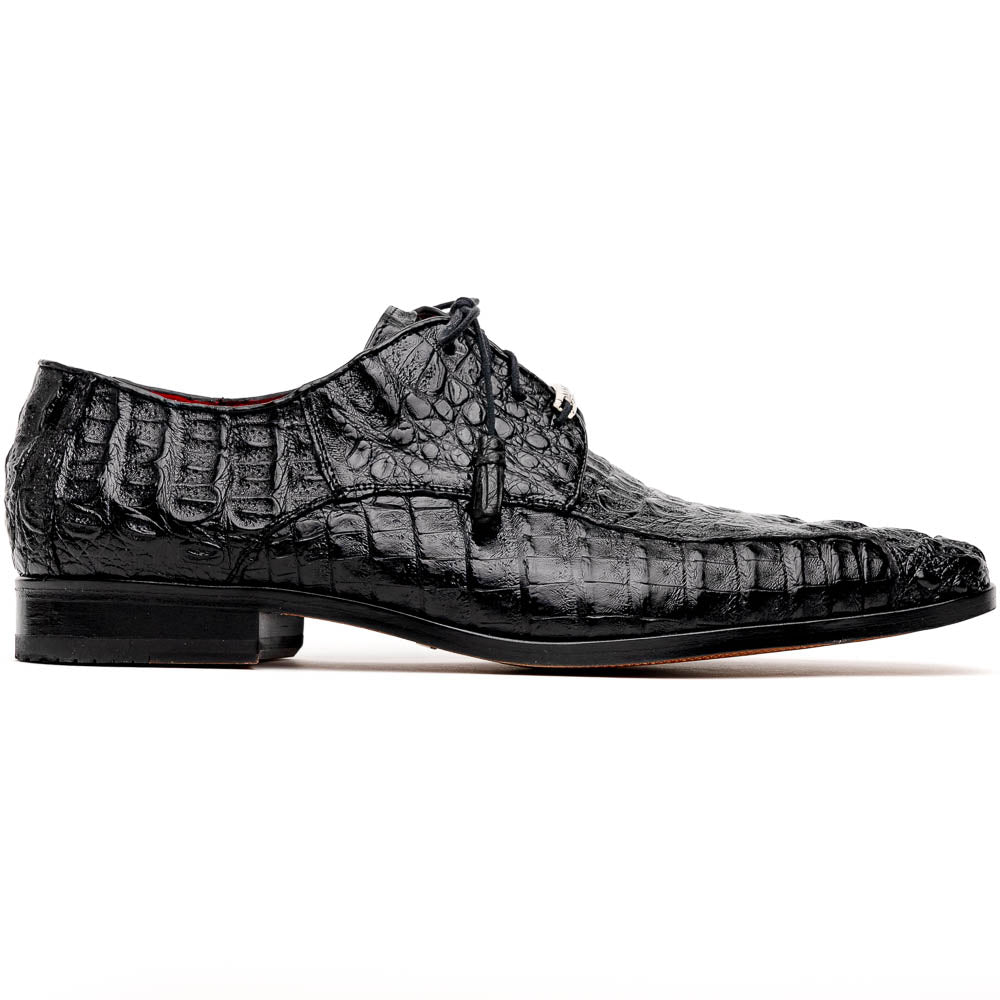 Marco Di Milano Apricena Caiman Crocodile Derby in Black - 8