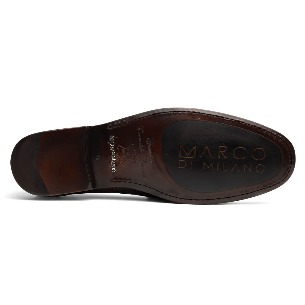 Marco Di Milano Adro Brown Caiman Crocodile/Lizard Bit Loafers - 8