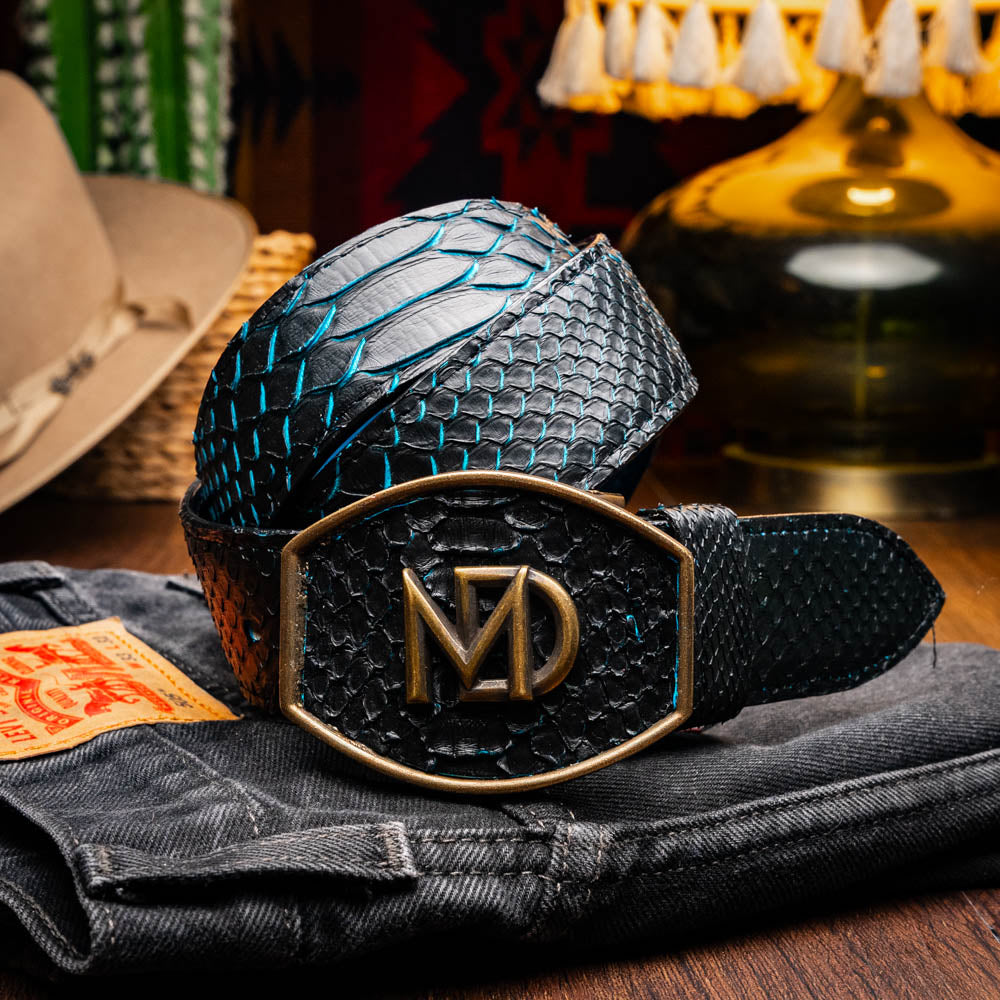 Marco Di Milano Arkansas Belt Black / Blue - 36