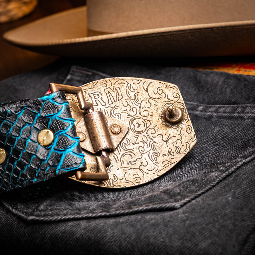 Marco Di Milano Arkansas Belt Black / Blue - 36