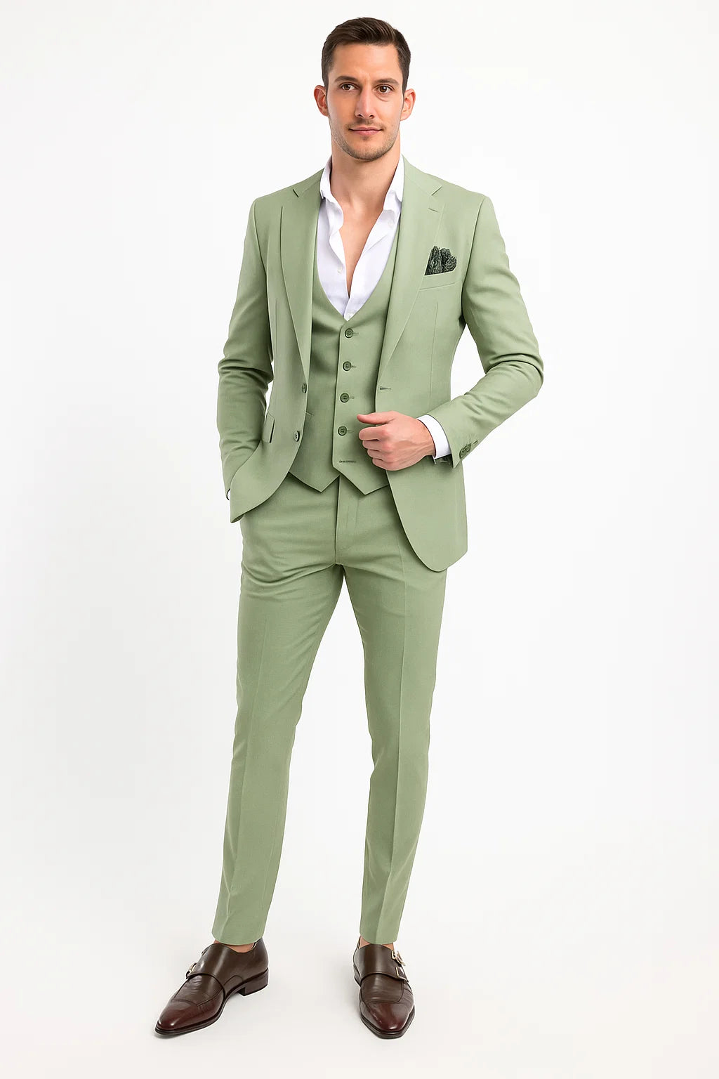 Sage Green Groomsmen Suit - Groomsmen Suit - 34 Short or Extra Small