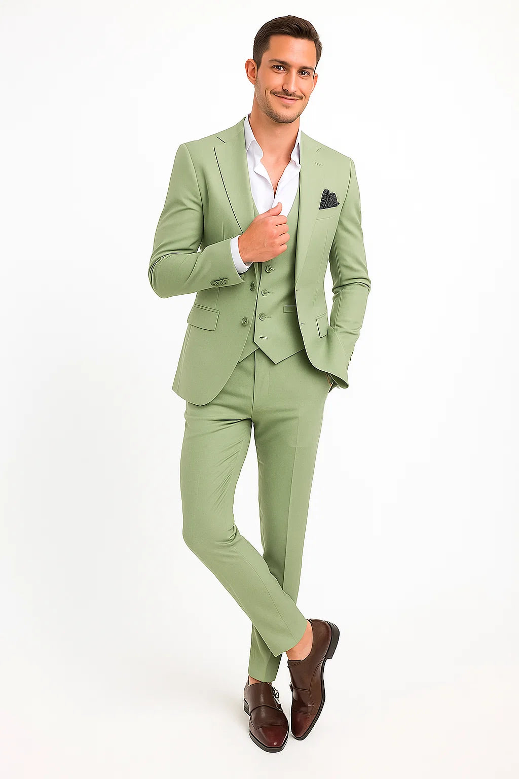 Sage Green Groomsmen Suit - Groomsmen Suit - 34 Short or Extra Small