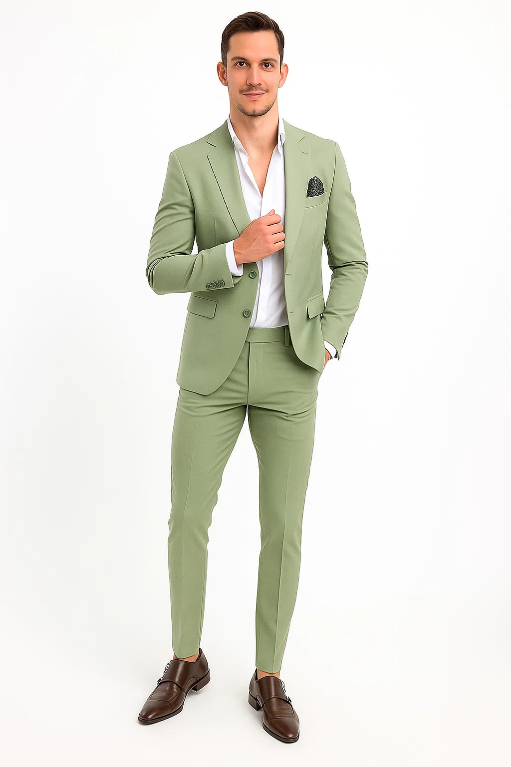 Sage Green Groomsmen Suit - Groomsmen Suit - 34 Short or Extra Small