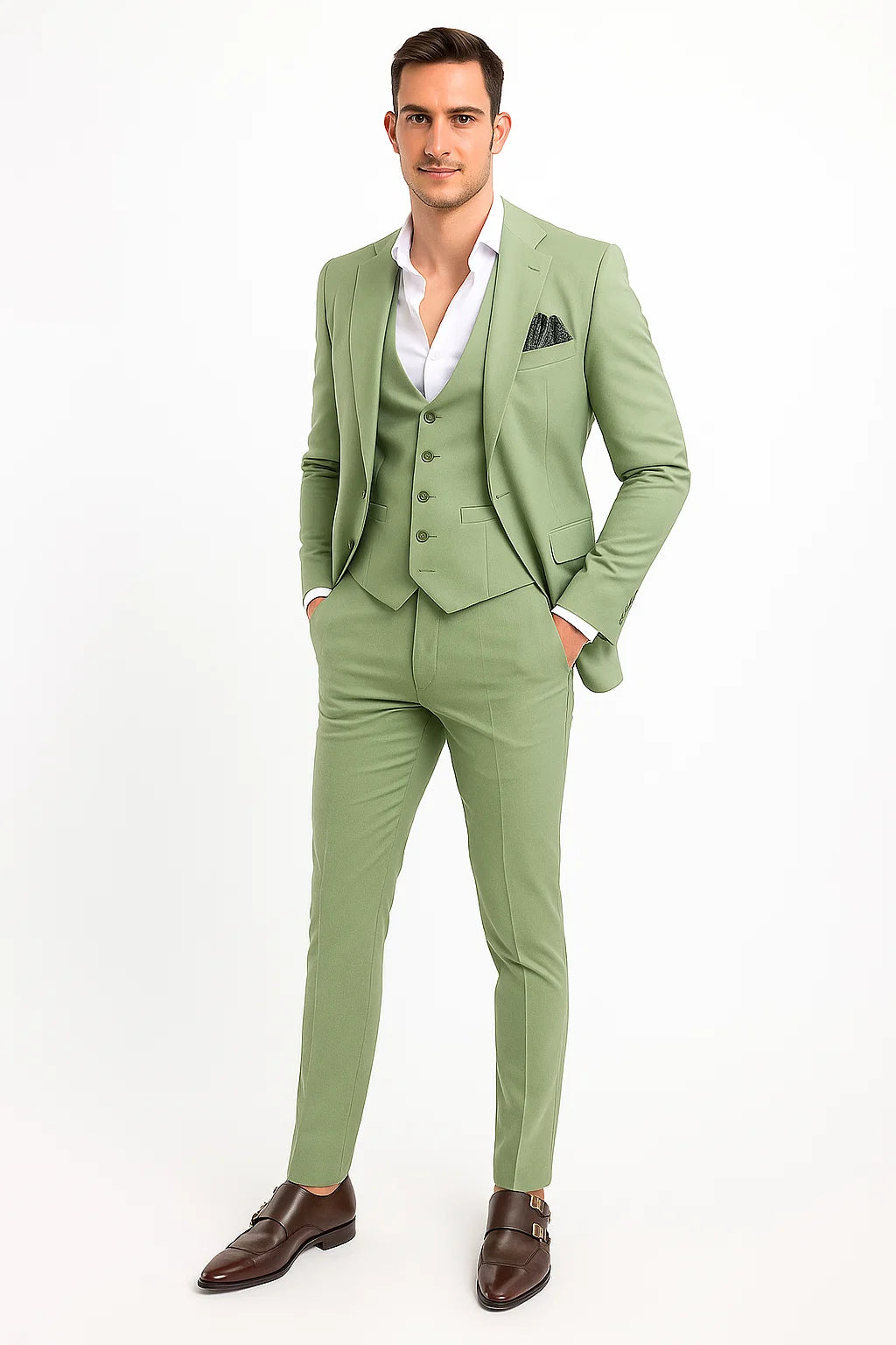 Sage Green Groomsmen Suit - Groomsmen Suit - 34 Short or Extra Small