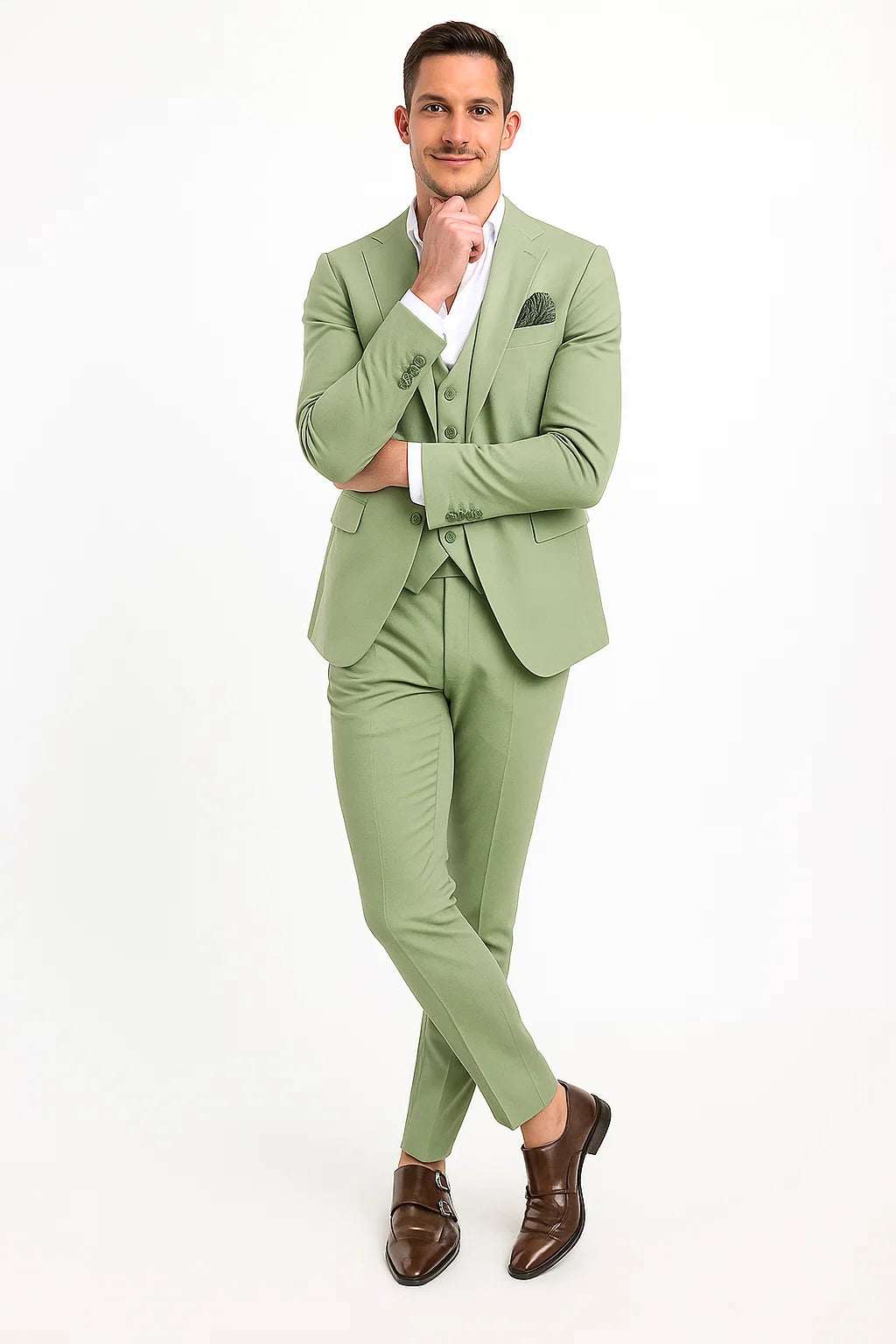 Sage Green Groomsmen Suit - Groomsmen Suit - 34 Short or Extra Small