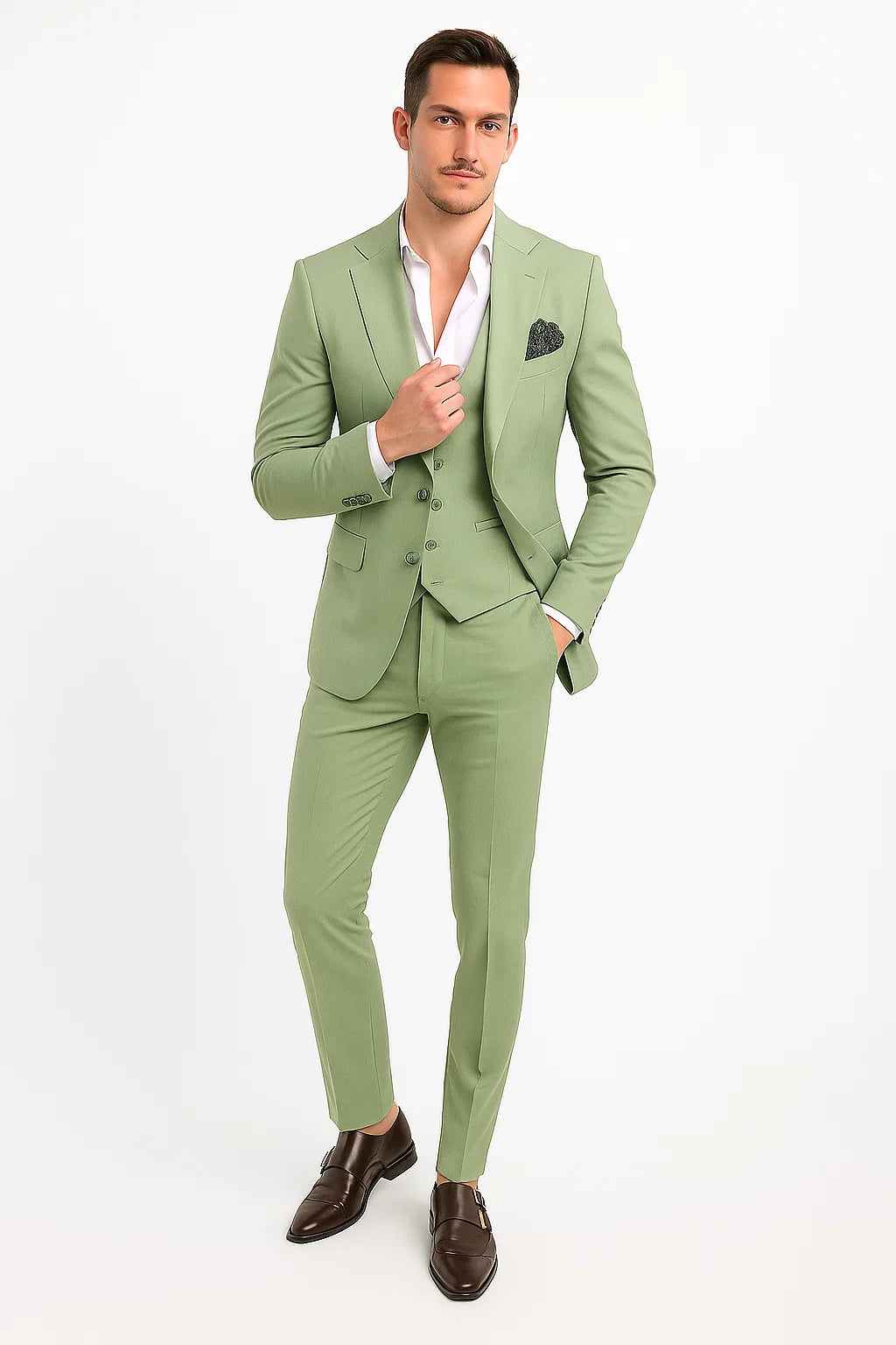 Sage Green Groomsmen Suit - Groomsmen Suit - 34 Short or Extra Small