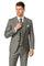Mens Gangster Pinstripe 2 Button Double Breasted Vest Suit