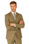 Mens 2 Button Modern Fit Texured Weave Suit in Taupe