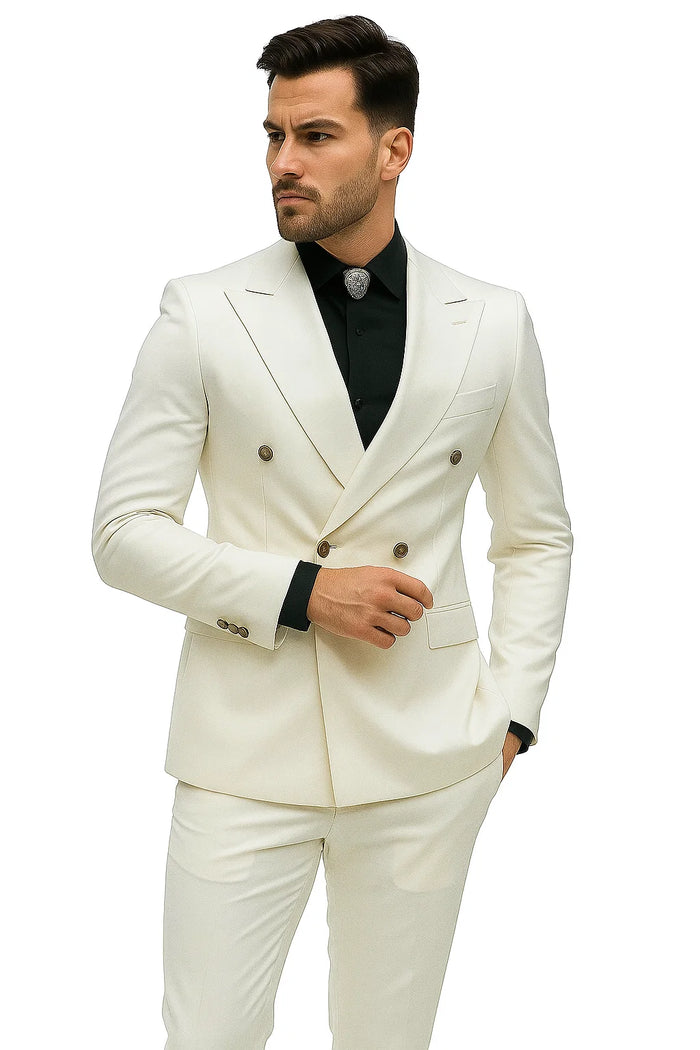 Ivory Wedding Suit - Cream Tuxedos Suit - Ivory Dinner Jacket Plus Pants