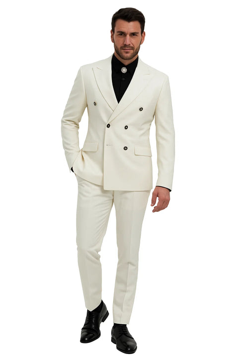 Ivory Wedding Suit - Cream Tuxedos Suit - Ivory Dinner Jacket Plus Pants