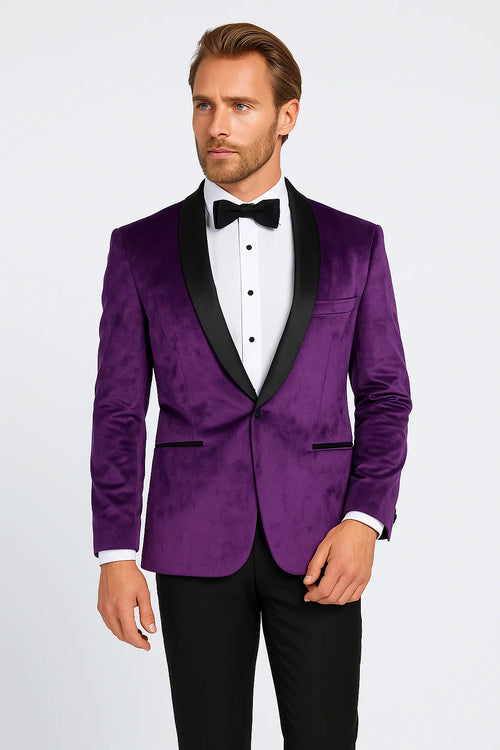Mens Purple Dinner Jacket - Mens Evening jackets - Tuxedo Dinner Jacket