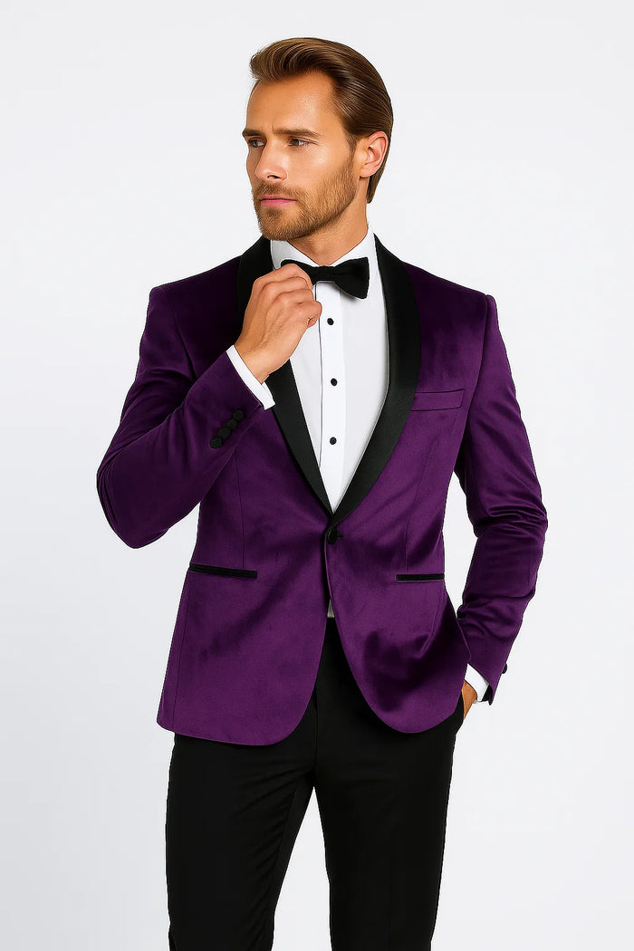 Mens Purple Dinner Jacket - Mens Evening jackets - Tuxedo Dinner Jacket
