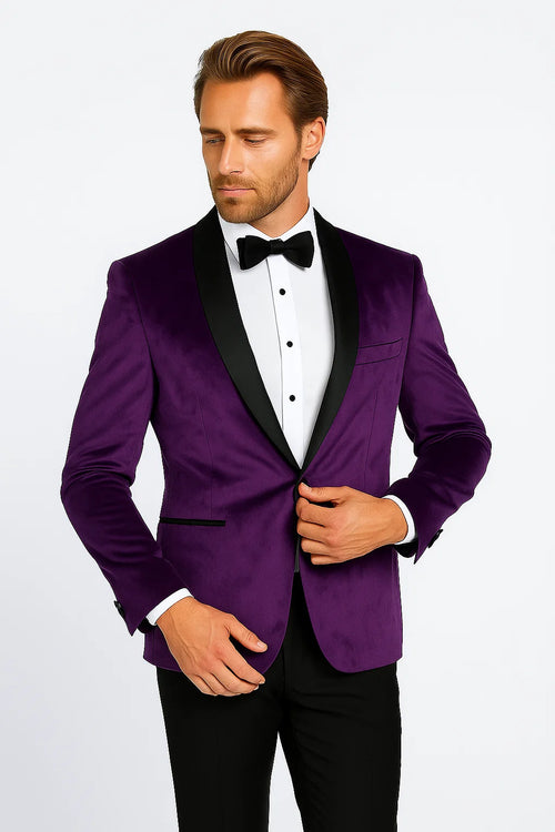 Mens Purple Dinner Jacket - Mens Evening jackets - Tuxedo Dinner Jacket