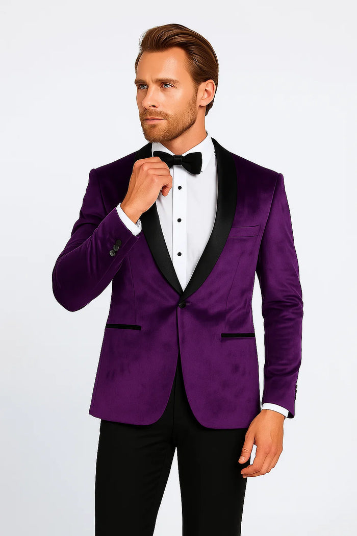 Mens Purple Dinner Jacket - Mens Evening jackets - Tuxedo Dinner Jacket
