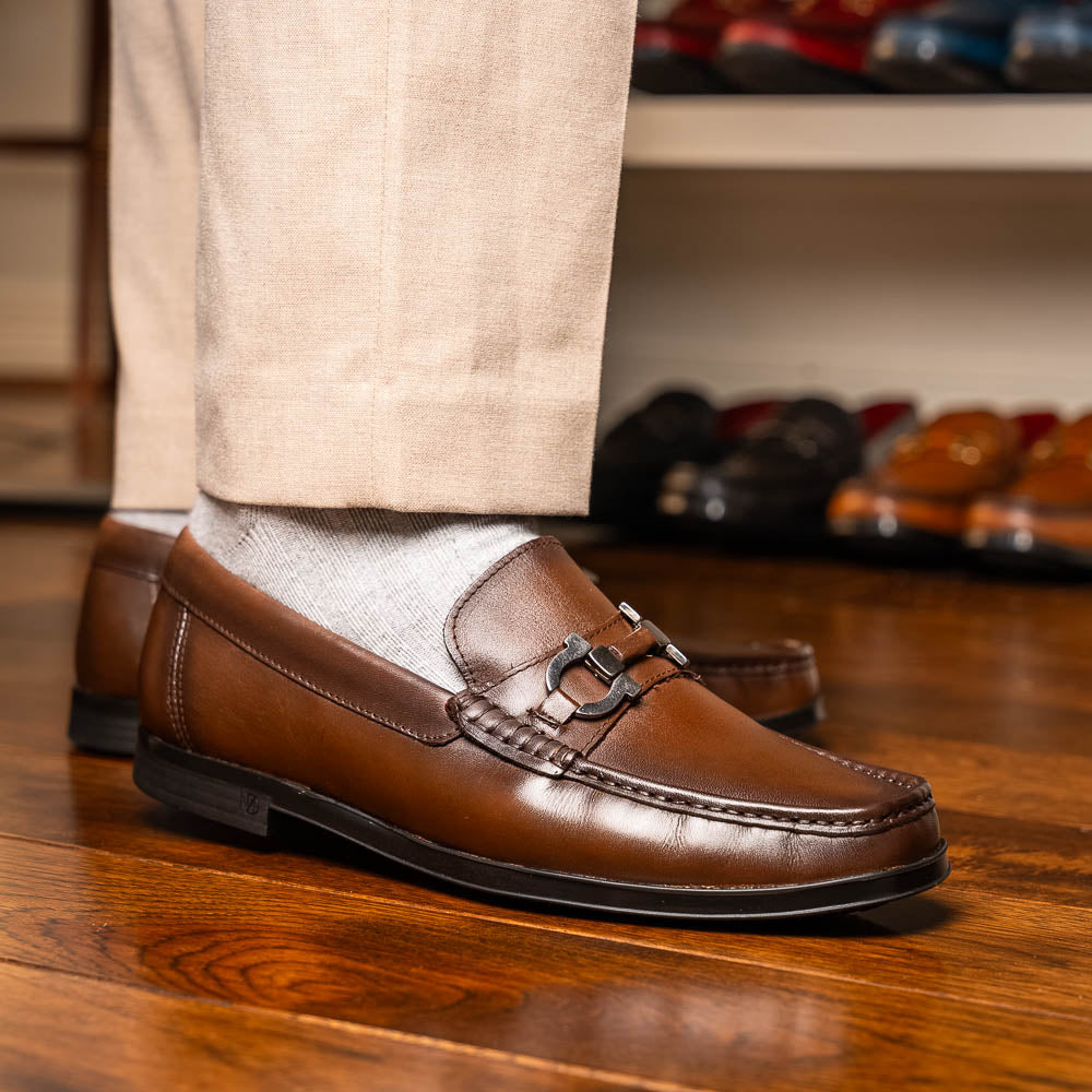 Marco Di Milano Atrani Brown Calf Bit Loafer - 10