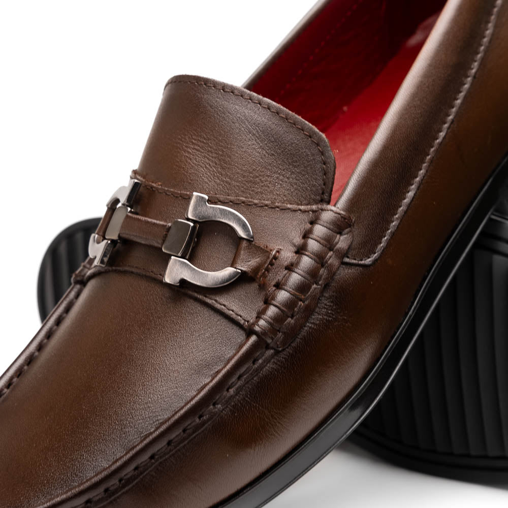 Marco Di Milano Atrani Brown Calf Bit Loafer - 10