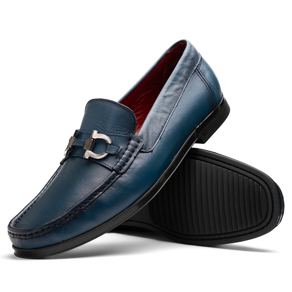 Marco Di Milano Atrani Navy Calf Bit Loafer - 10