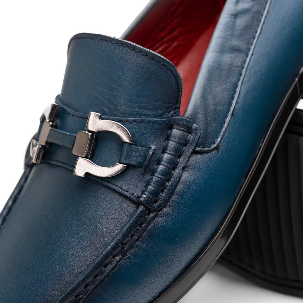Marco Di Milano Atrani Navy Calf Bit Loafer - 10