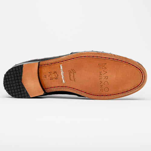 Marco Di Milano Aubiere Black Leather Dress Shoe