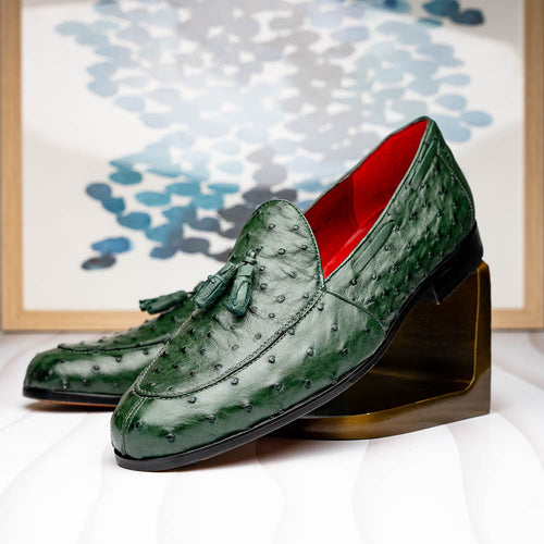 Marco Di Milano Aubiere Forest Green Leather Loafers
