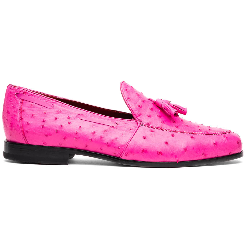 Marco Di Milano Aubiere Pink Ostrich Quill Tassel Loafers - 9