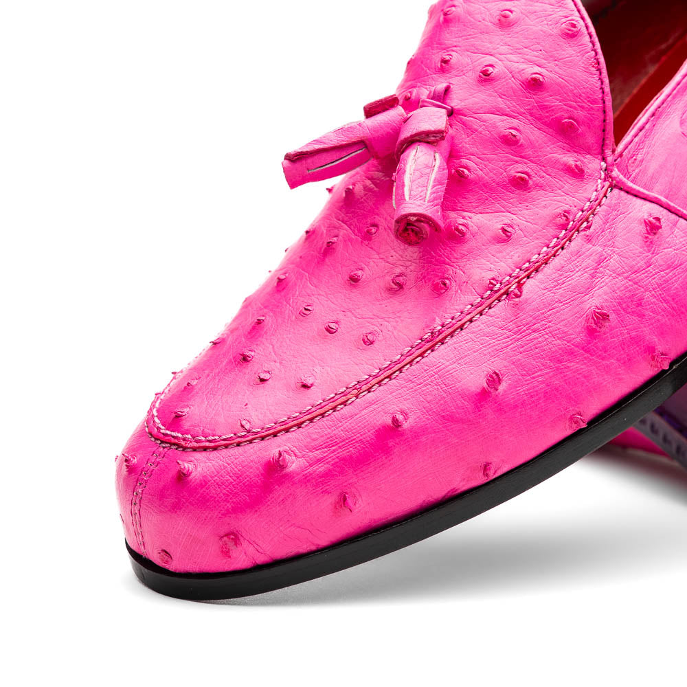 Marco Di Milano Aubiere Pink Ostrich Quill Tassel Loafers - 9