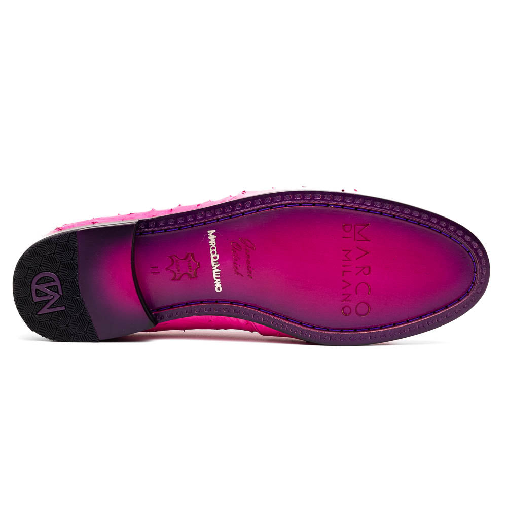 Marco Di Milano Aubiere Pink Ostrich Quill Tassel Loafers - 9