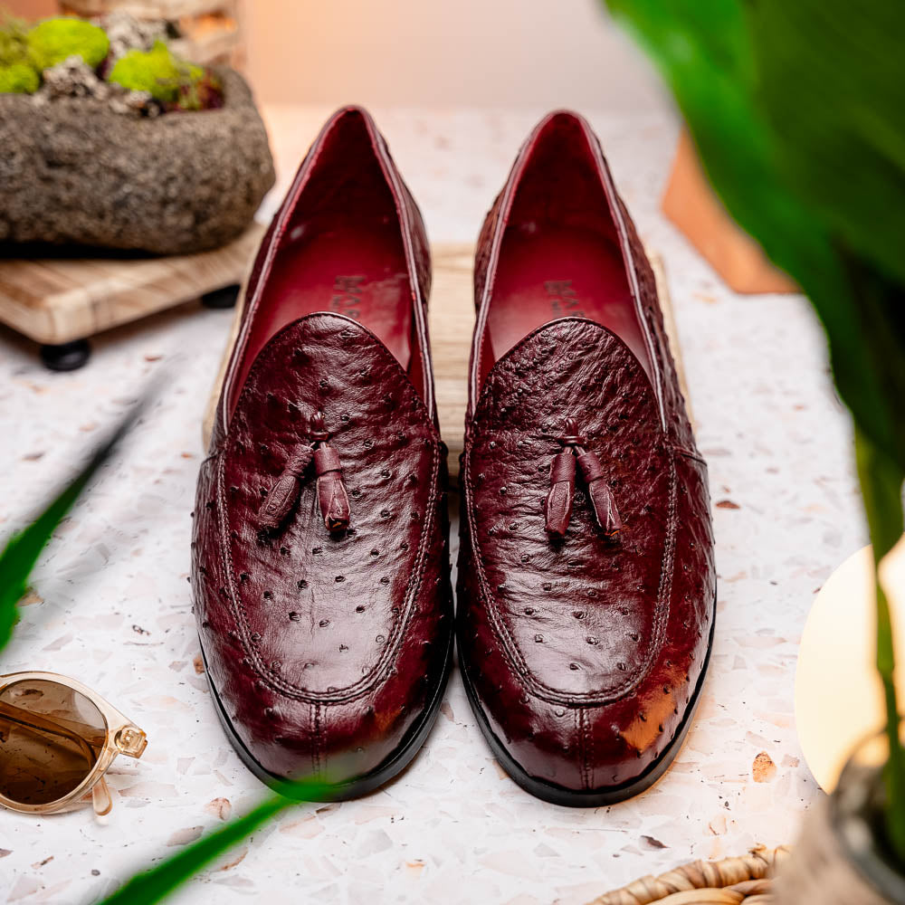 Marco Di Milano Aubiere Wine Leather Dress Shoe - 8 USA