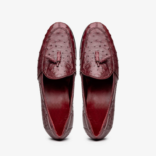 Aubiere Wine Ostrich Loafer 