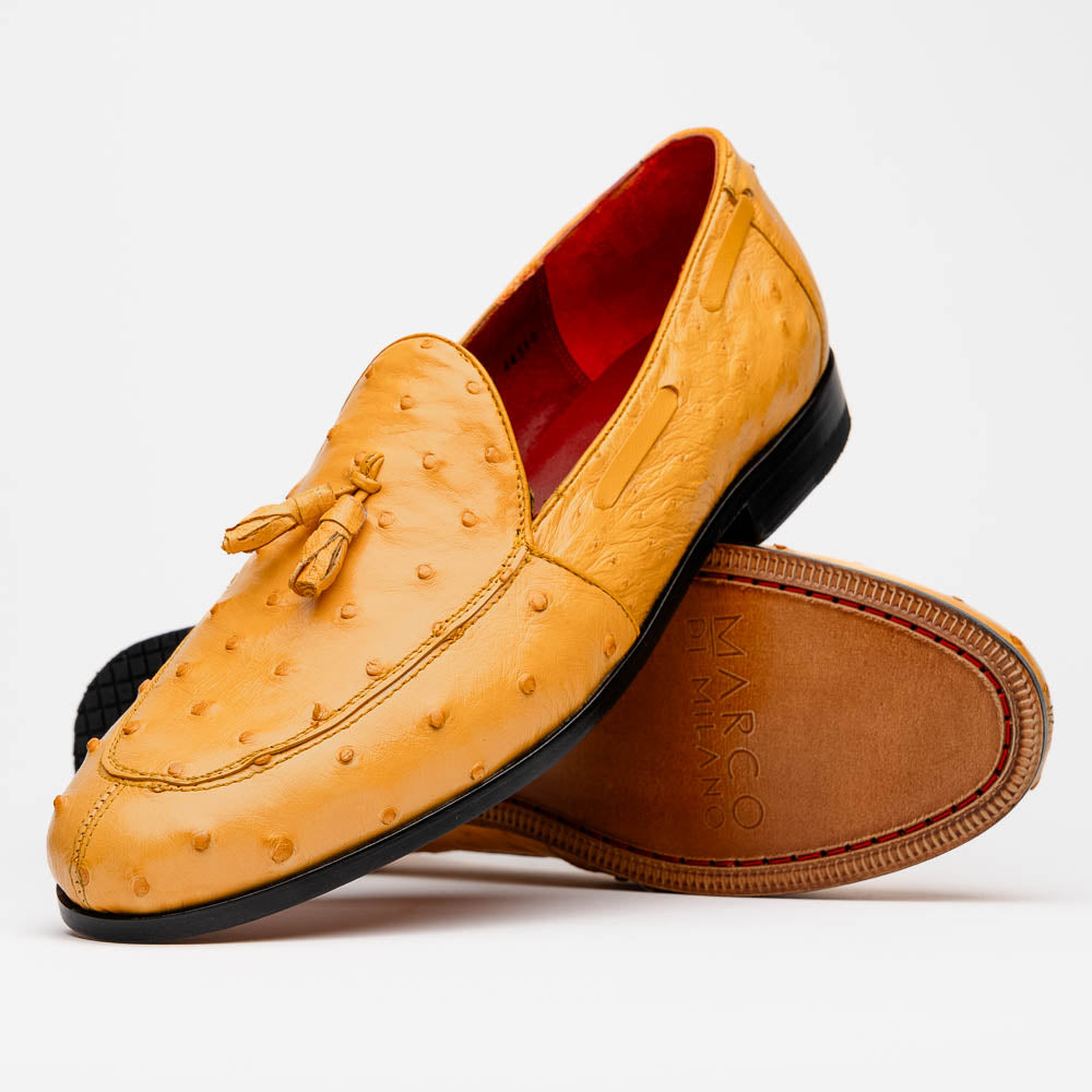 Marco Di Milano Aubiere Buttercup Ostrich Quill Tassel Loafers - 8