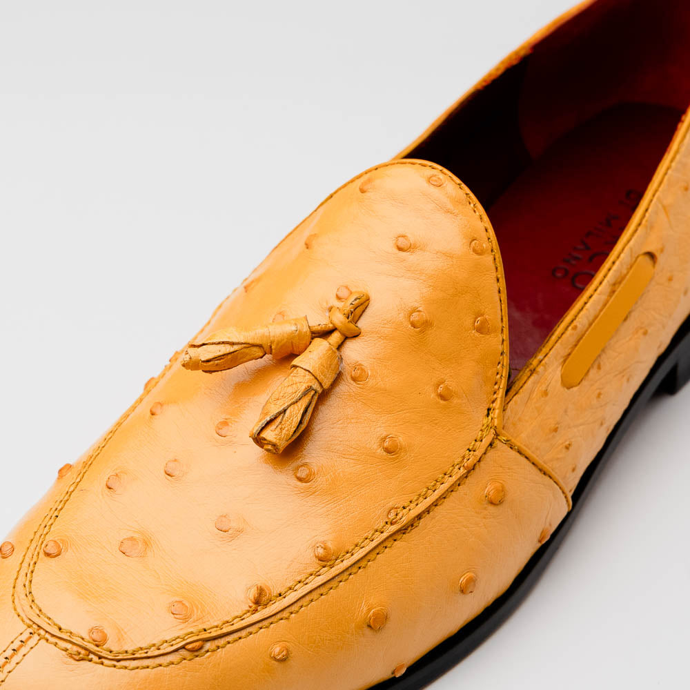 Marco Di Milano Aubiere Buttercup Ostrich Quill Tassel Loafers - 8