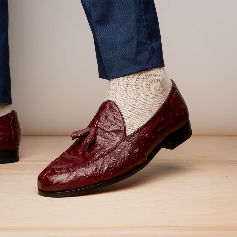 Marco_Di_Milano Aubiere Wine Leather Dress Shoe