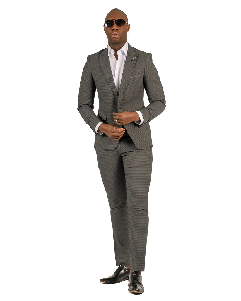Stretch Fabric - "Gray" Light Weight Suit - Slim Fitted Suit "Style #"