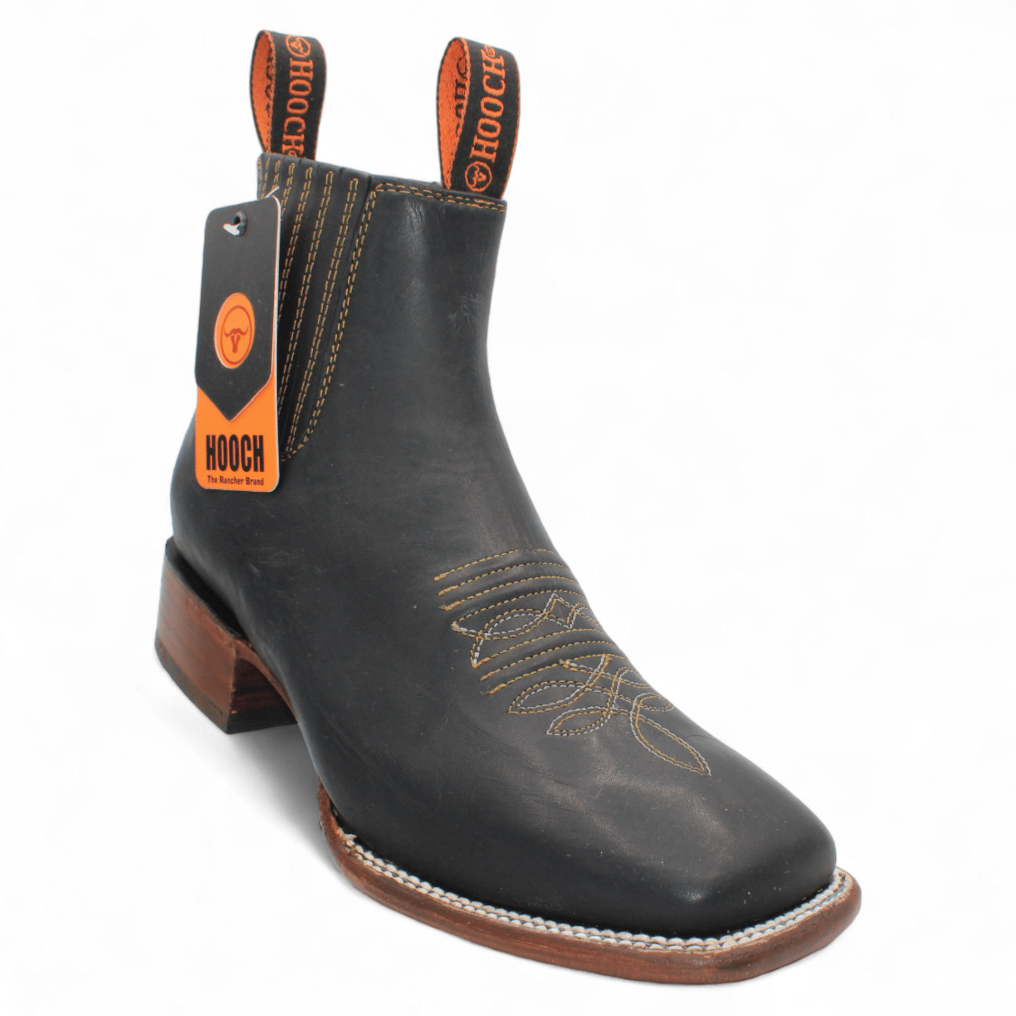 Men's Square Toe Ankle Boots - Black H42P2205 - 6