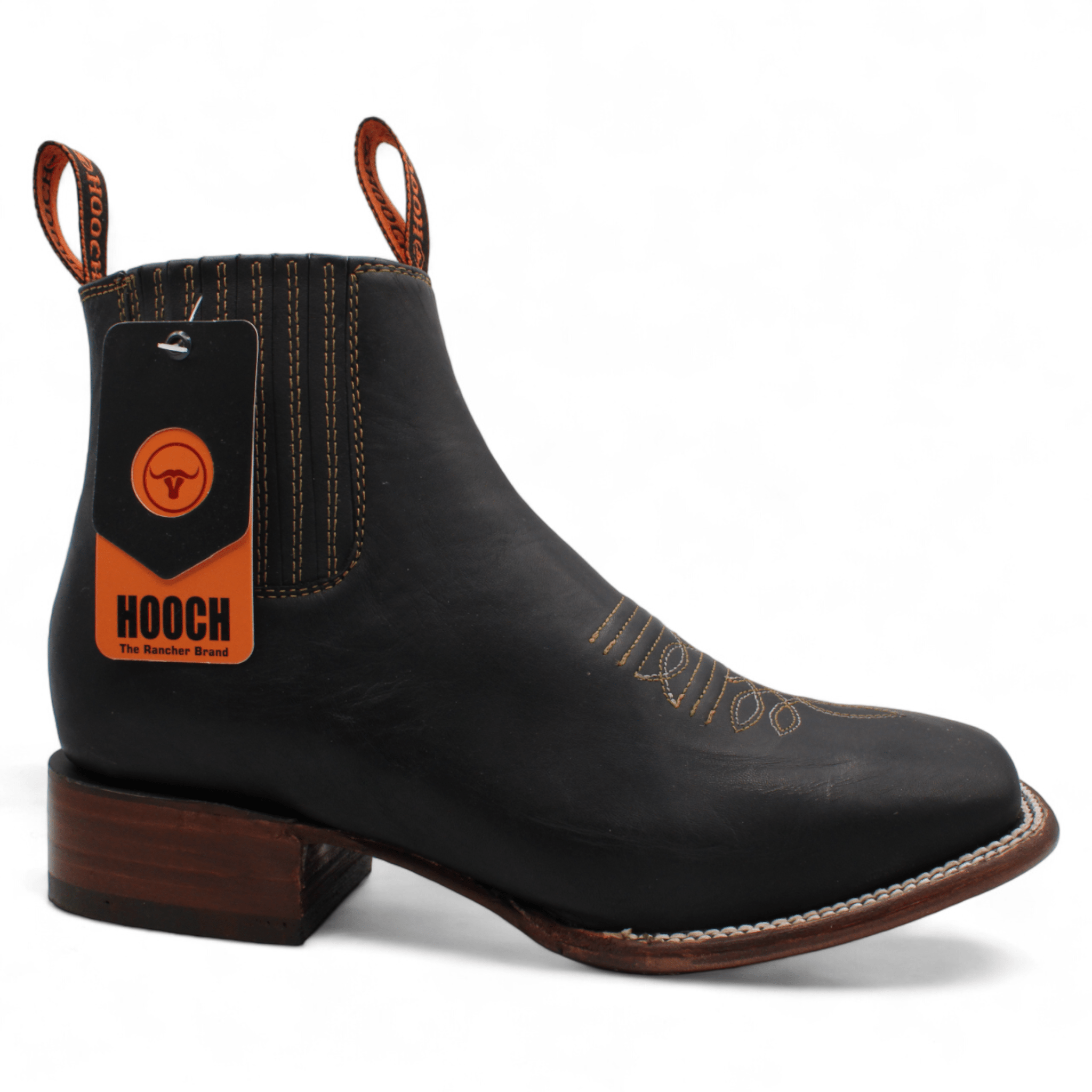 Men's Square Toe Ankle Boots - Black H42P2205 - 6