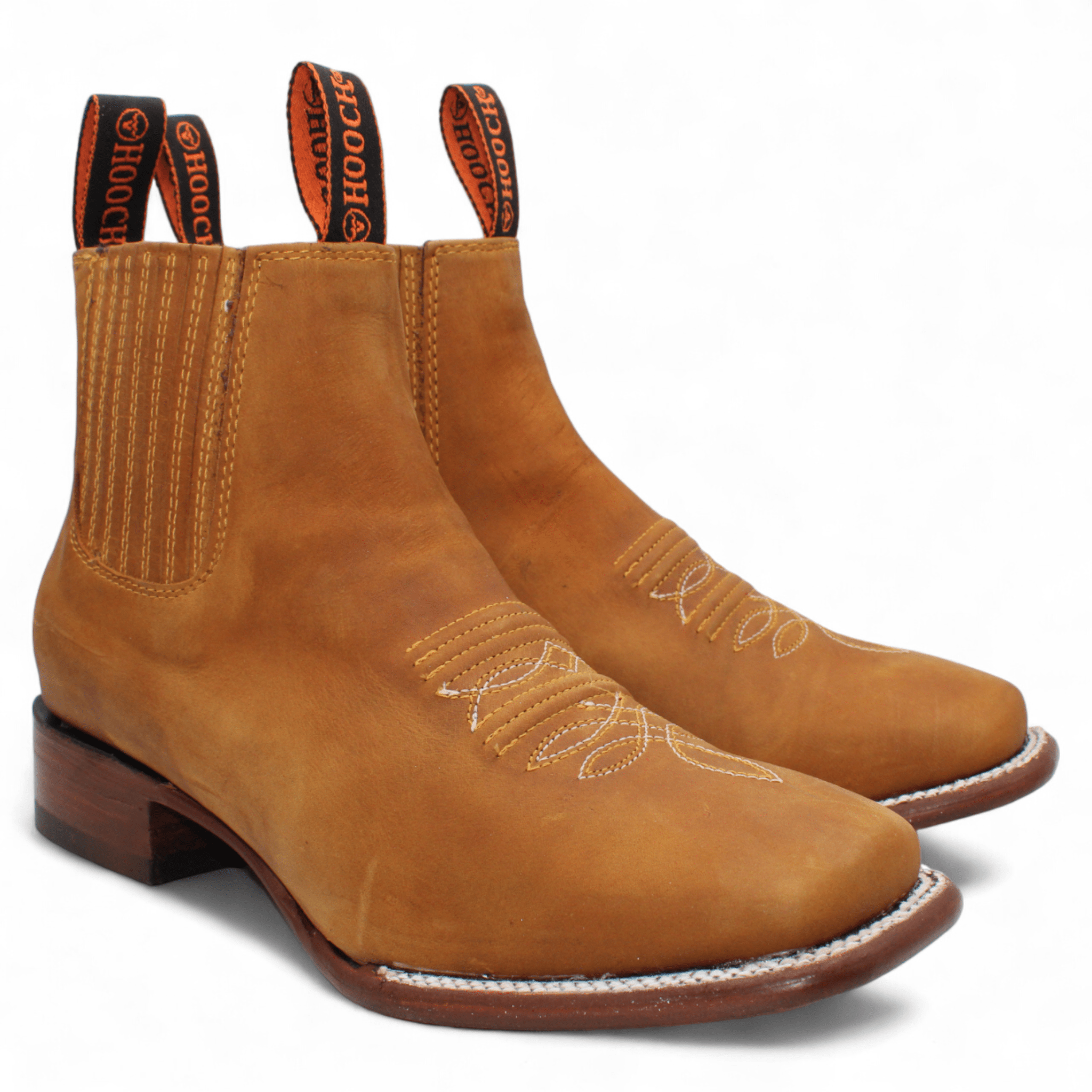 Men's Square Toe Ankle Boots - Papaya H42P2661 - 6