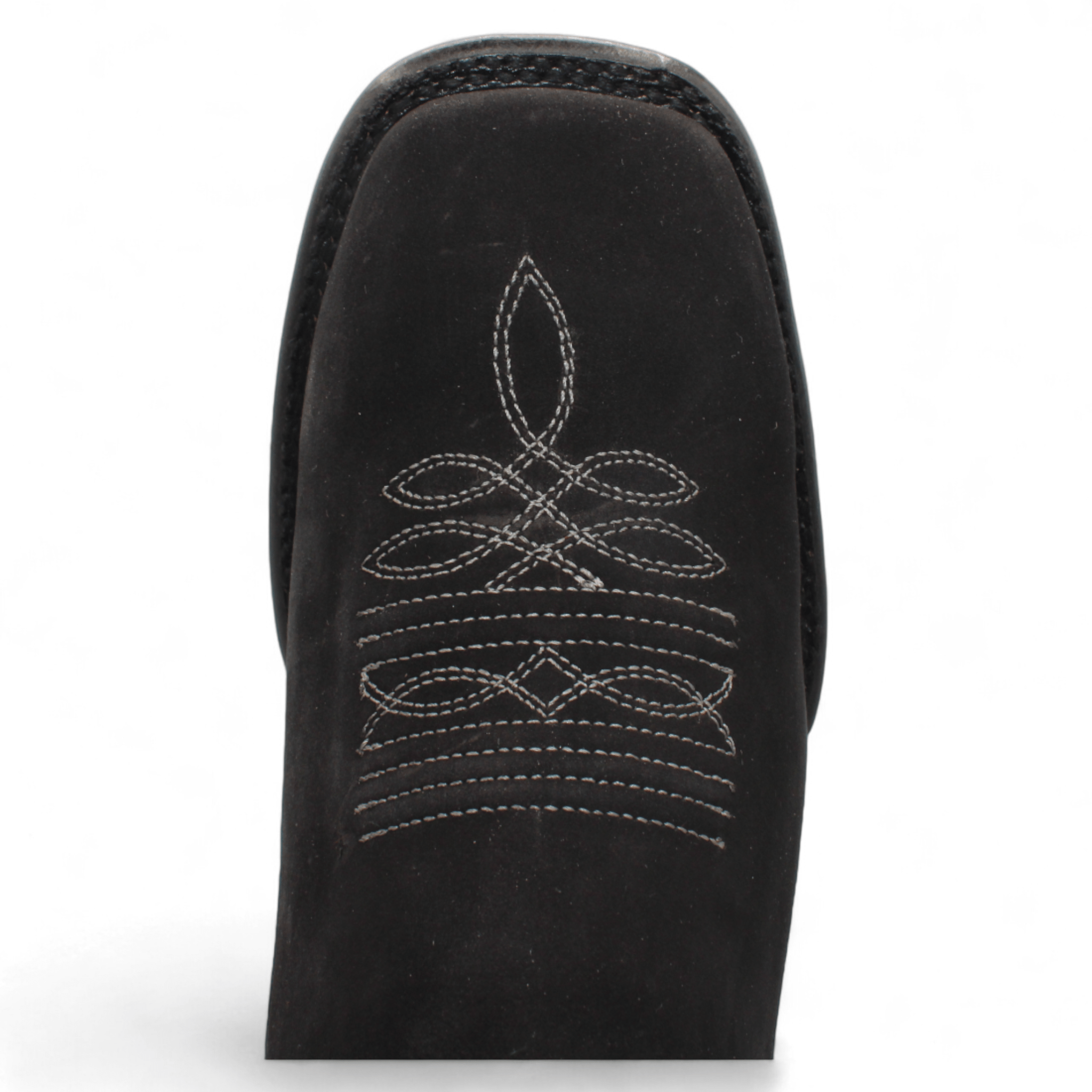 Men's Crazy Leather Square Toe Ankle Boots - Black H42P2805 - 6