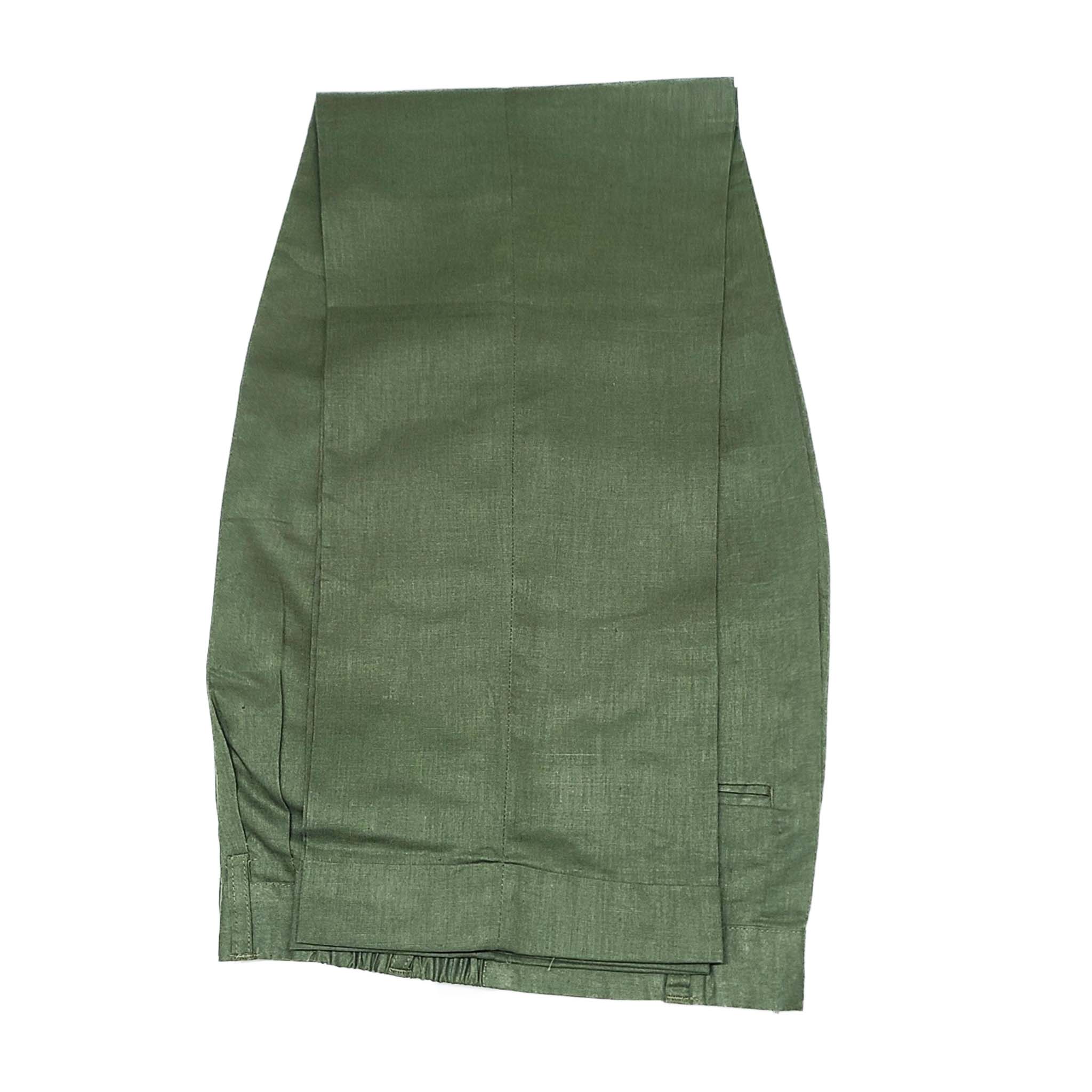 Mens Hunter Green Linen Shirt and Pants Casual Outfit Set - Small