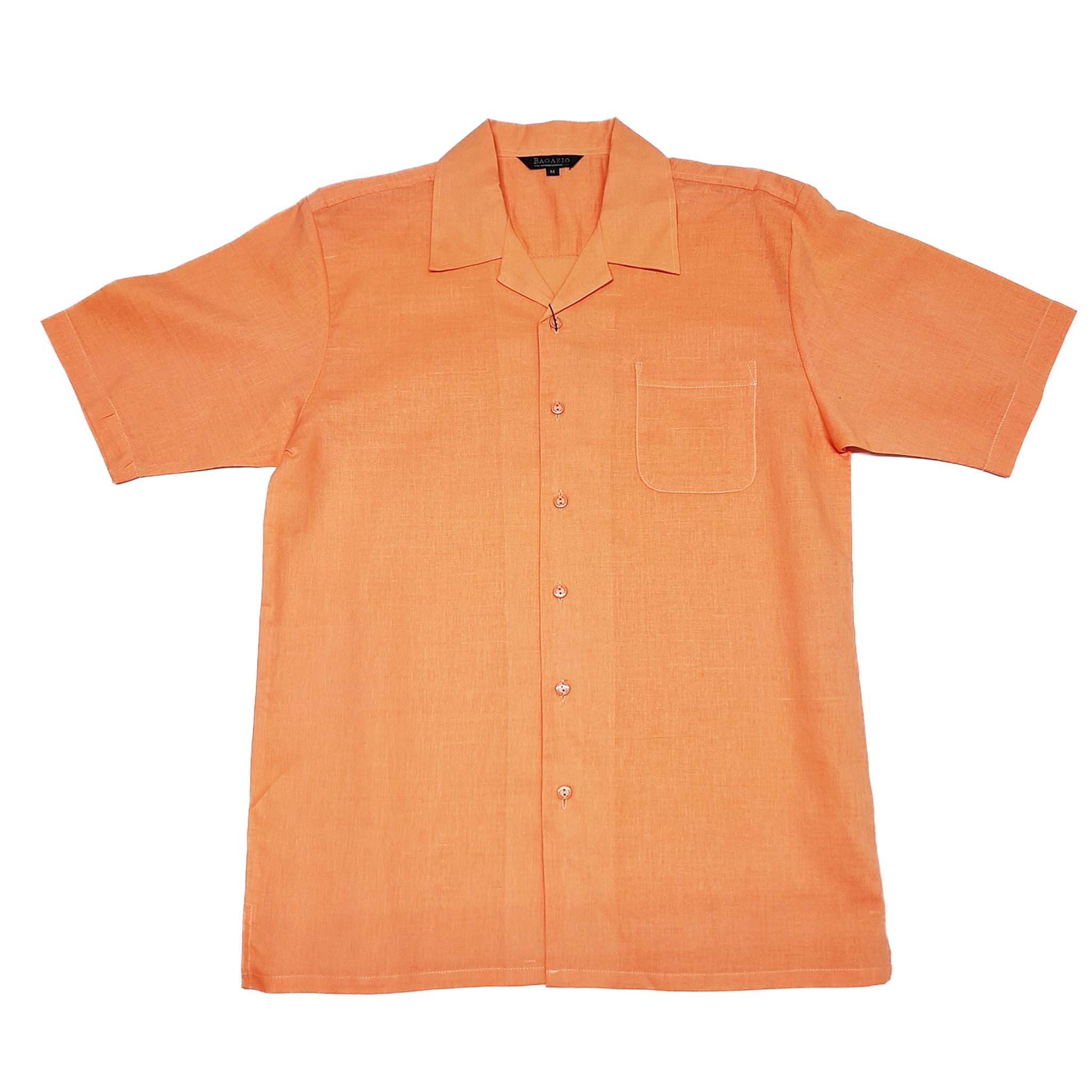 Mens Melon Linen Shirt and Pants Casual Outfit Set - Small
