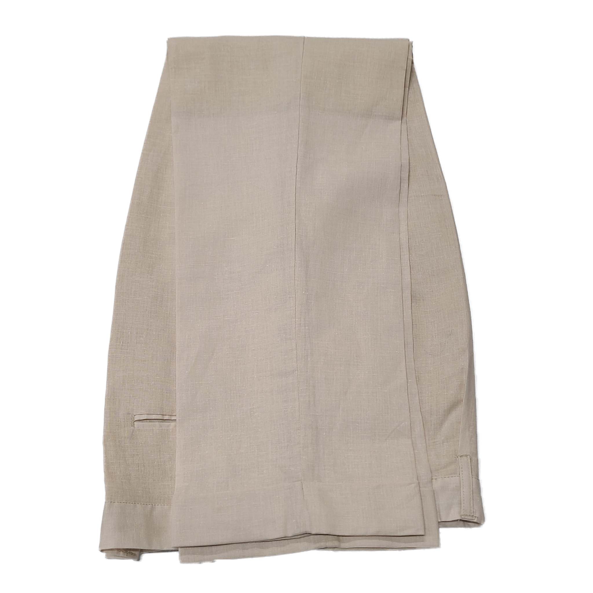 Mens Natural Linen Shirt and Pants Casual Outfit Set - Small