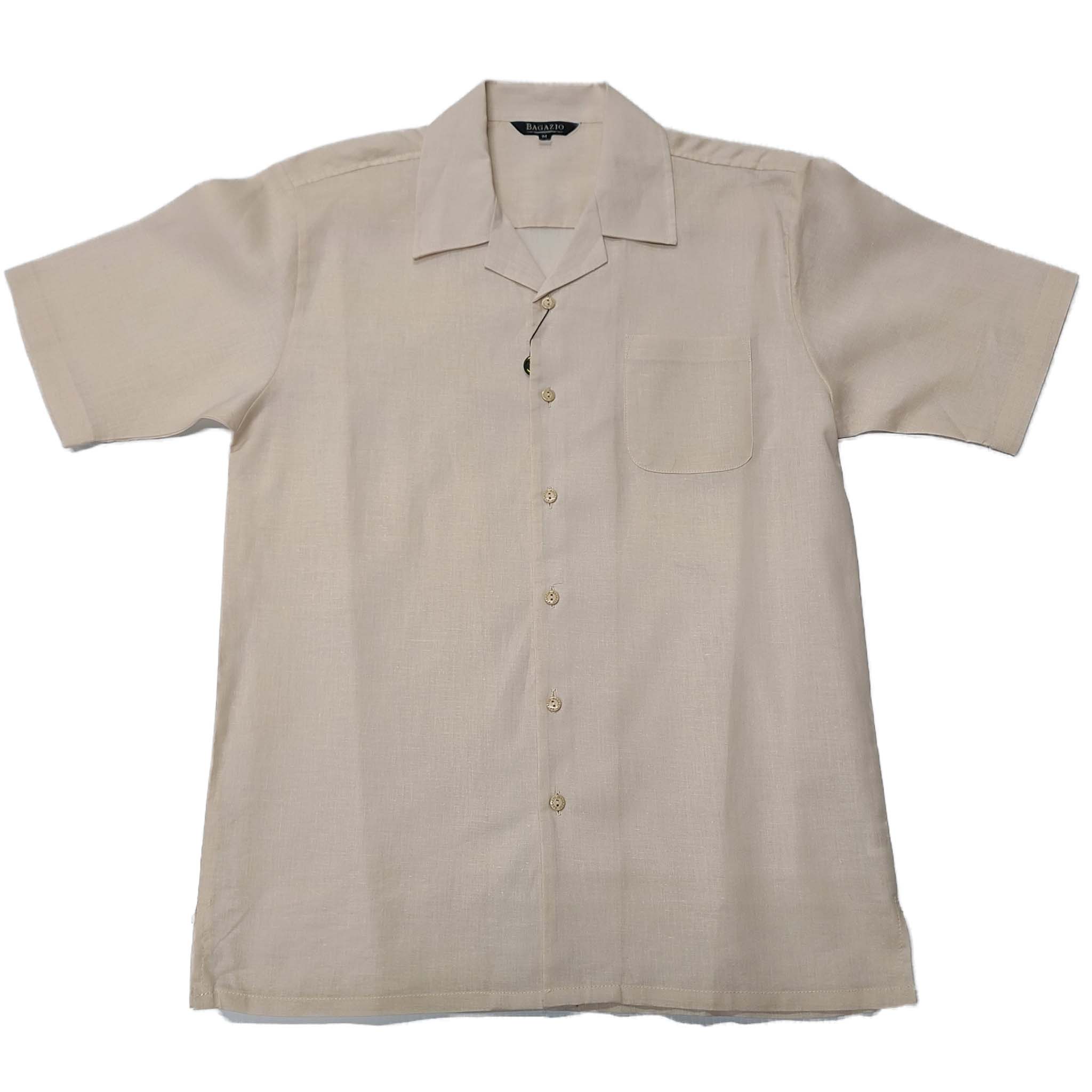 Mens Natural Linen Shirt and Pants Casual Outfit Set