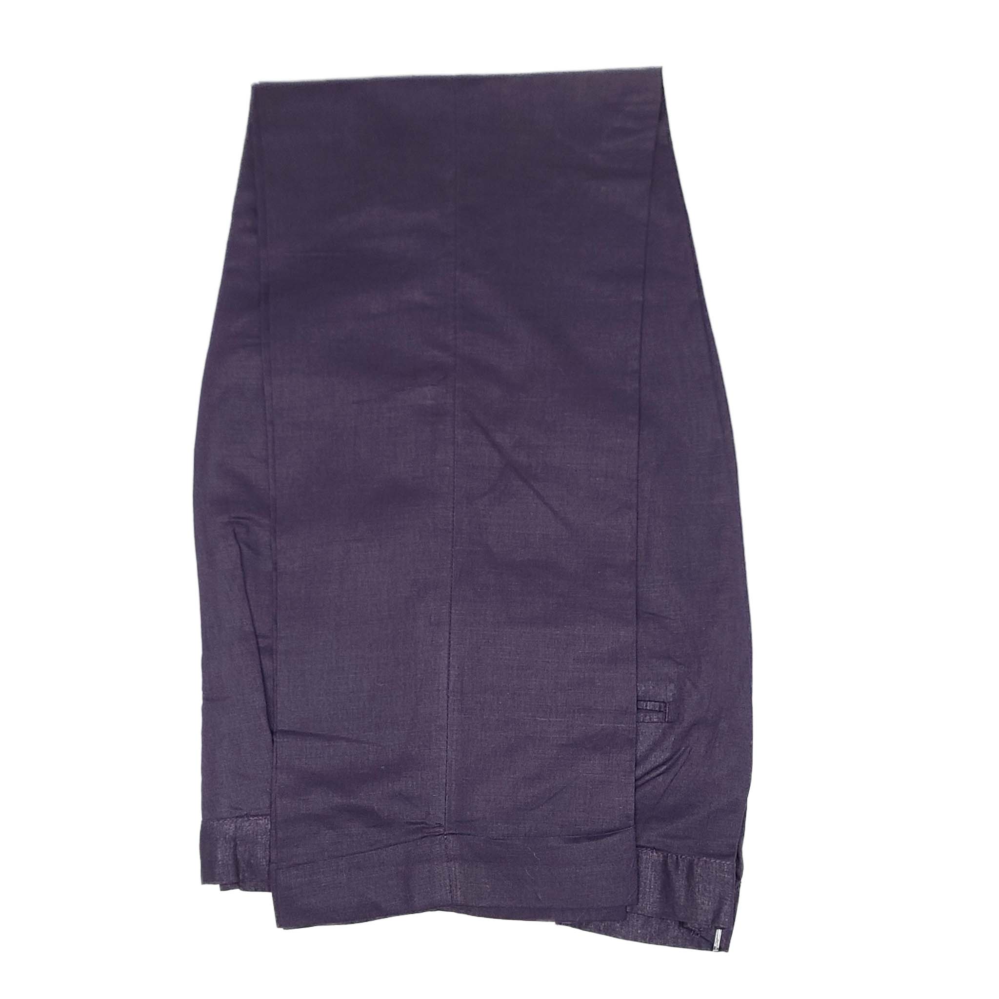 Mens Purple Linen Shirt and Pants Casual Outfit Set - Small