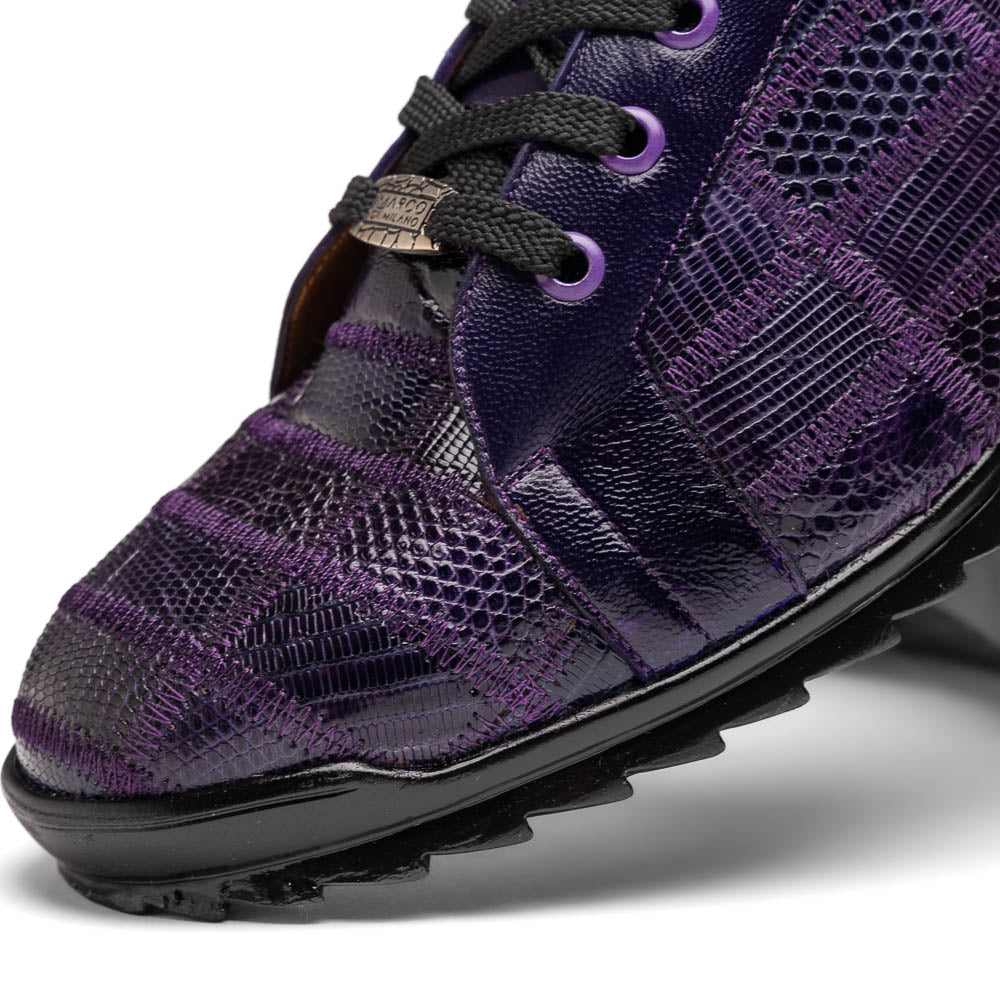 Marco Di Milano Bari Patchwork Lizard Sneakers in Purple - 8