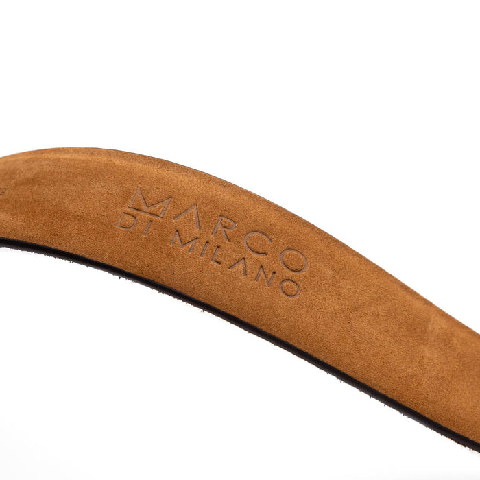 Marco Di Milano Caribe Belt Black Leather Loafer