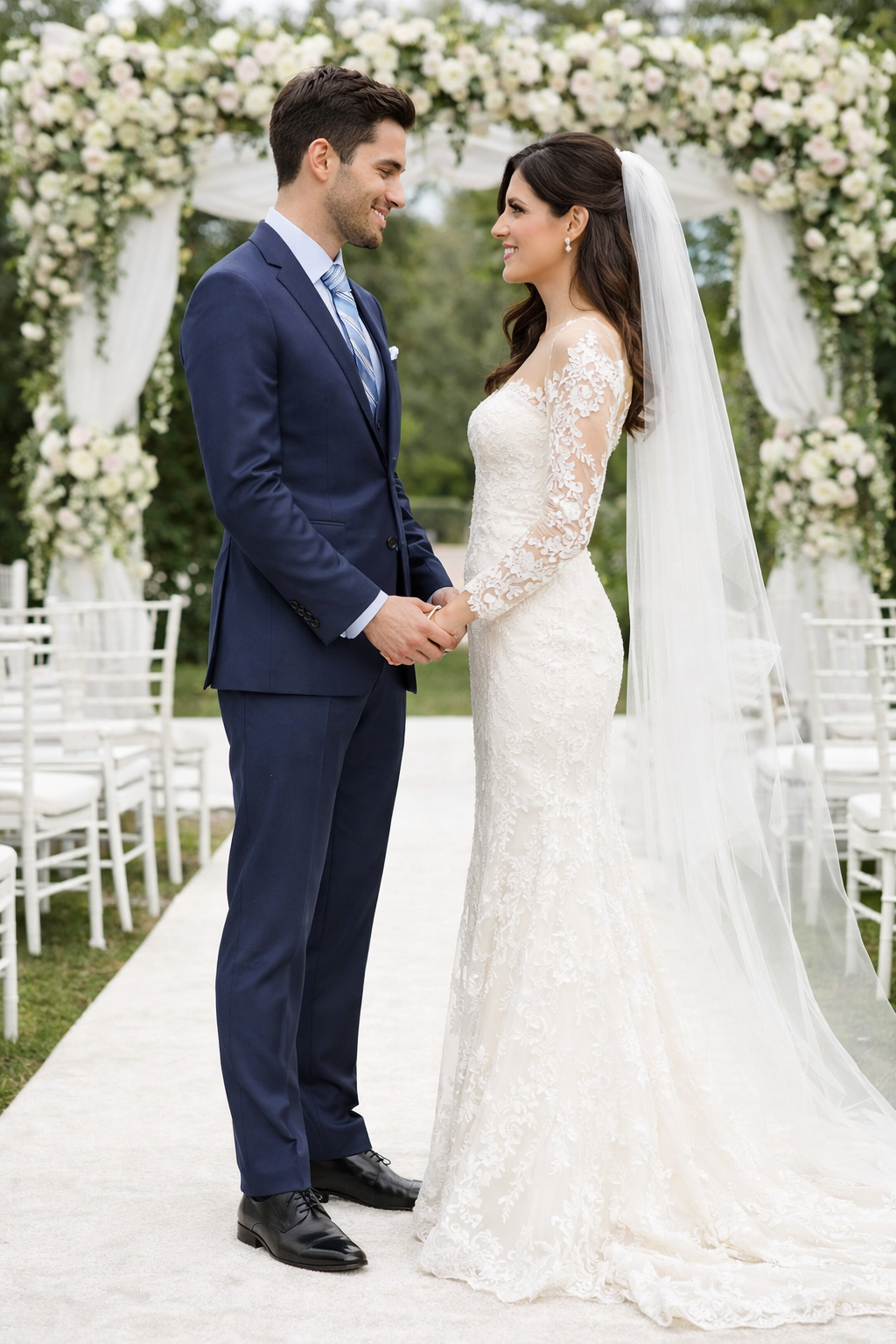 Bertolini Wool & Silk 2Pc French Blue Suit - 34 Short or Extra Small