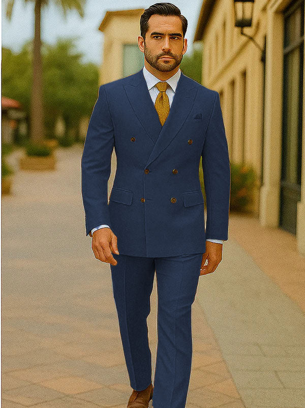 Double Breasted Suit Navy