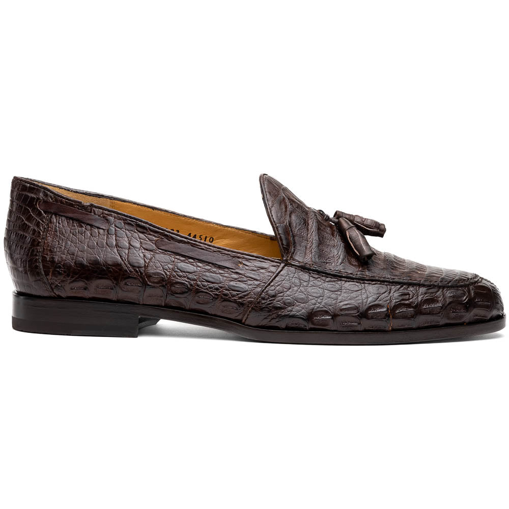 Marco Di Milano Bianchi Brown Caiman Crocodile Tassel Loafers - 8