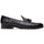 Marco Di Milano Bianchi Caiman Crocodile Tassel Loafers Black