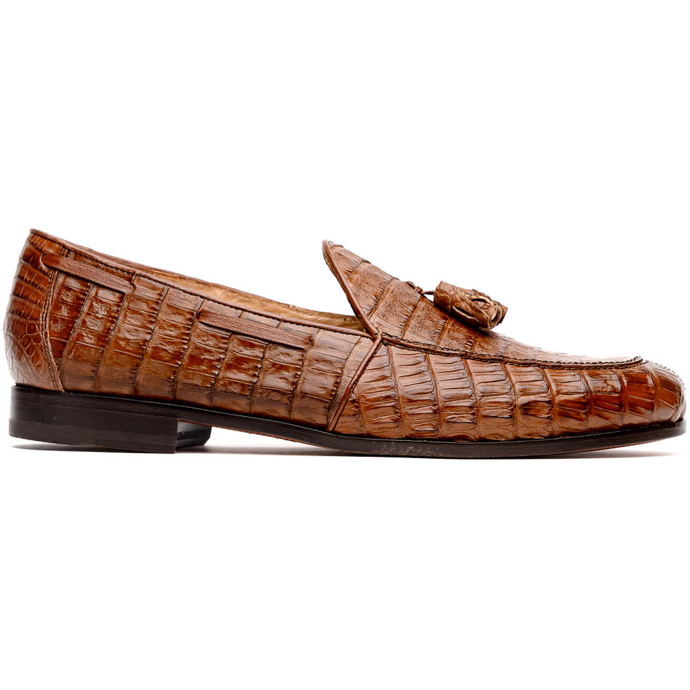 Marco Di Milano Bianchi Bay Apache Caiman Crocodile Tassel Loafers - 8