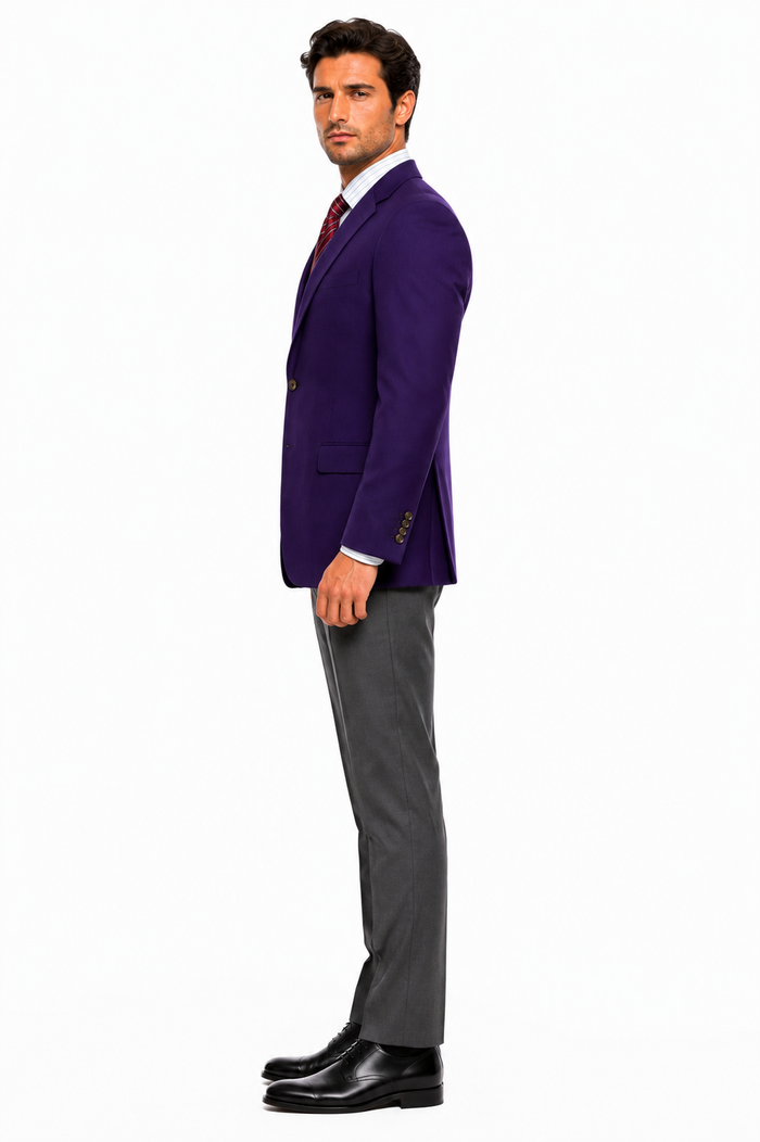 Big and Tall & Extra Long Sizes Men's Blazer With Brass Buttons-New Designer Collection